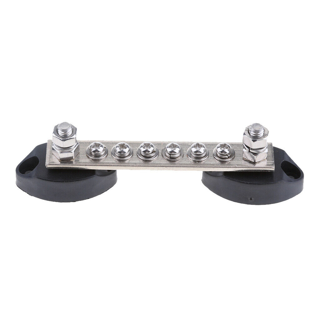 1Pc Boat Marine Stainless Steel Bus-Bar Electrical Terminal Junction 6P 100A