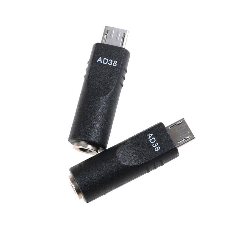 2x 3.5mm*1.1mm Female To Micro USB 5 Pin Male DC  Converter Charger Adap&.l8