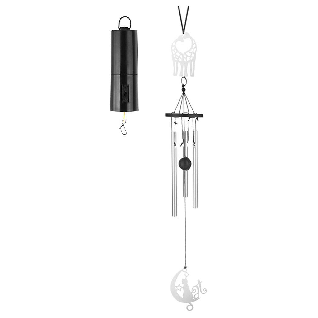 Metal Wind Chimes Blessing Decoration Windbell with Battery Powered Motor