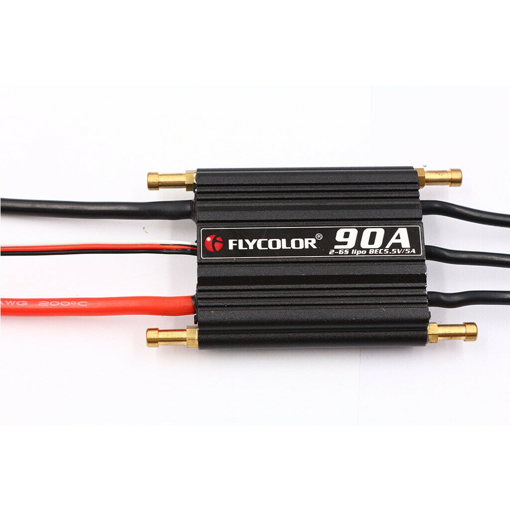 FlyMonster 90A Waterproof Brushless ESC and SBEC Racing Boat Speed Control