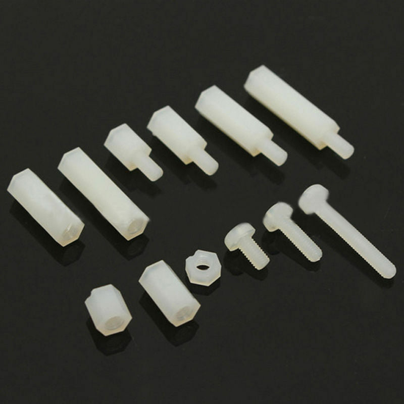 150Pcs M3 6-20mm Hex Spacers Nylon Screw Nut Washer Assortment Standoff Kit