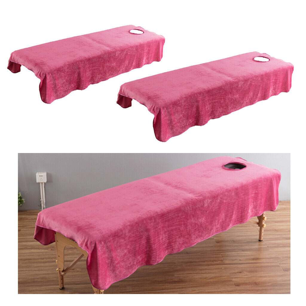 2 Pieces Flannel Massage Table Bedding Sheets Soft Cosmetic SPA Bed Covers