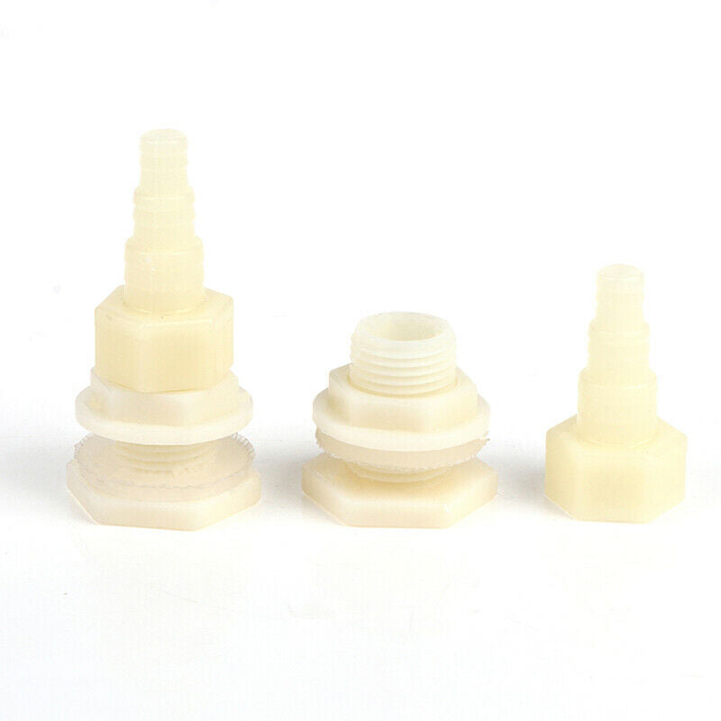 5pc 1/2" fish tank Bulkhead Pipe Joints ABS aquarium bucket water inlet out FT
