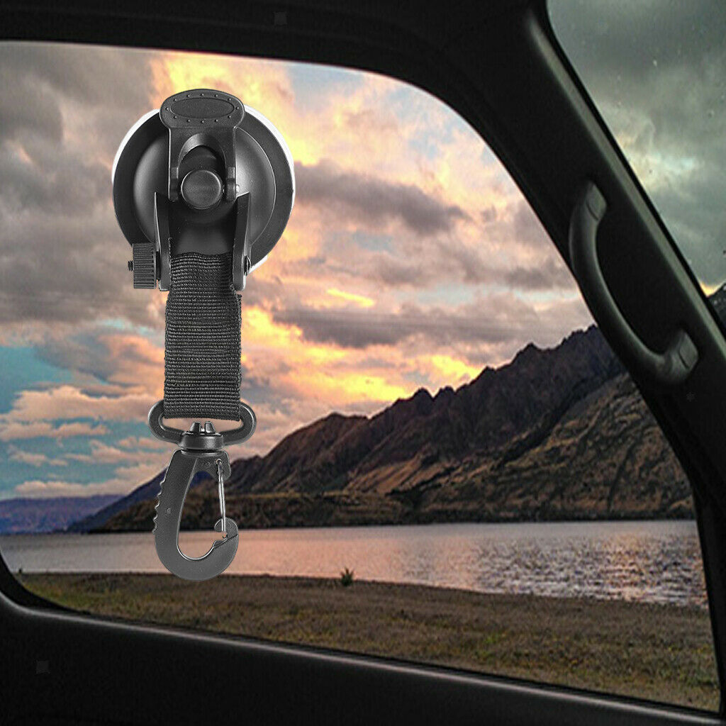 Strong Suction Cup Anchor with Securing Hook Tie Down Camping Tarp Accessory