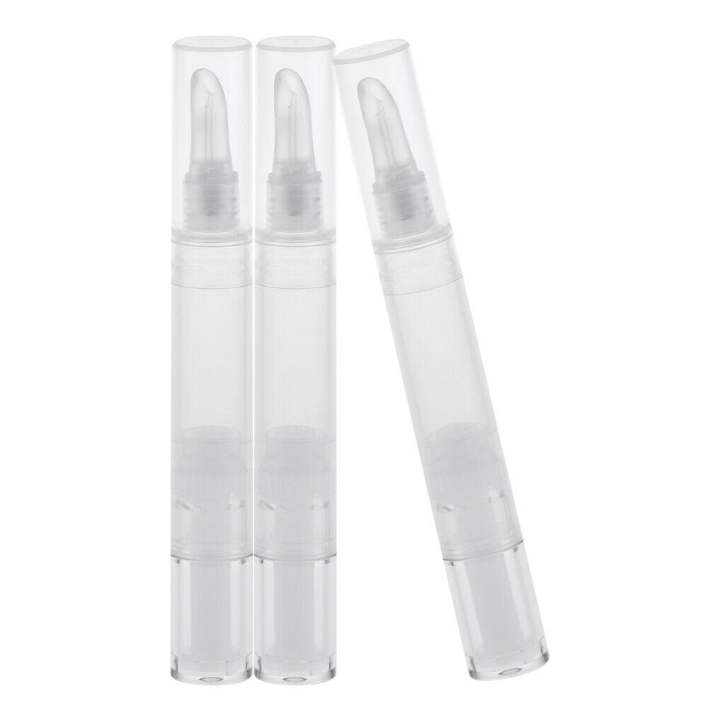 3 pcs 5ml Empty Twist Pen Silicone Applicator Lip Gloss Cosmetic Container