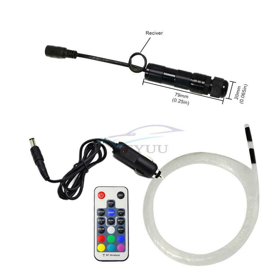 60PC Universal Car Ceiling Top RGB LED Star Atmosphere Light Fiber Optic Light