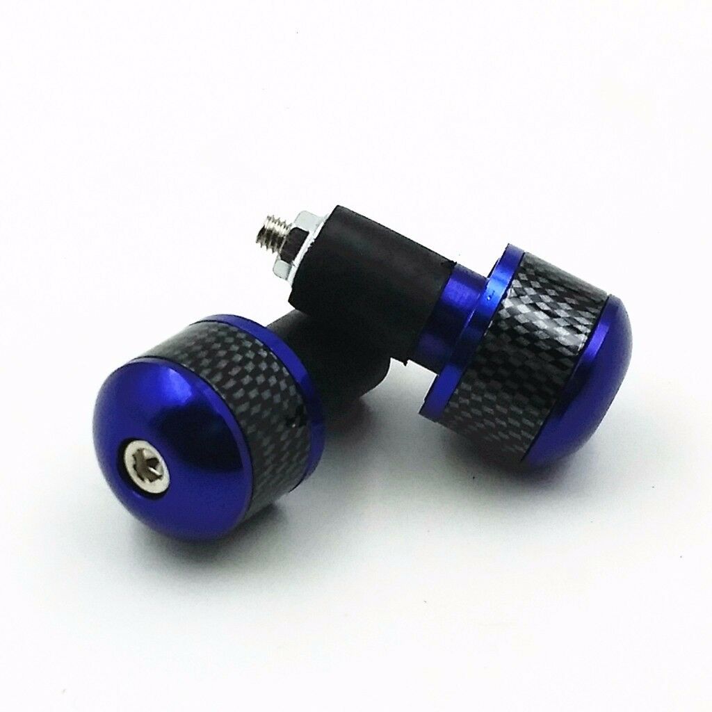 Blue 7/8" 22mm Motorcycle Handlebar BAR END Street Sport Bike Standard Custom