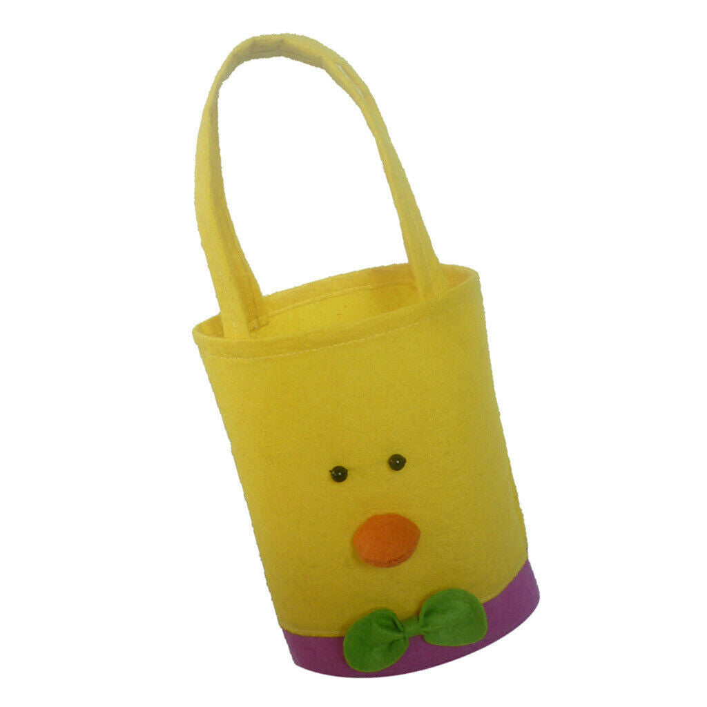 Cute Yellow Chick Chicken Fabric Tote Bag Easter Gift Candy Egg Bags