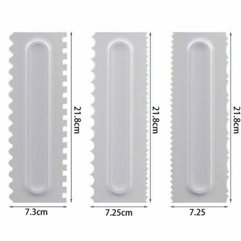 4PCS Stainless Steel Cake Scraper Smoother Edge Kitchen Decor baking toolsBDAU