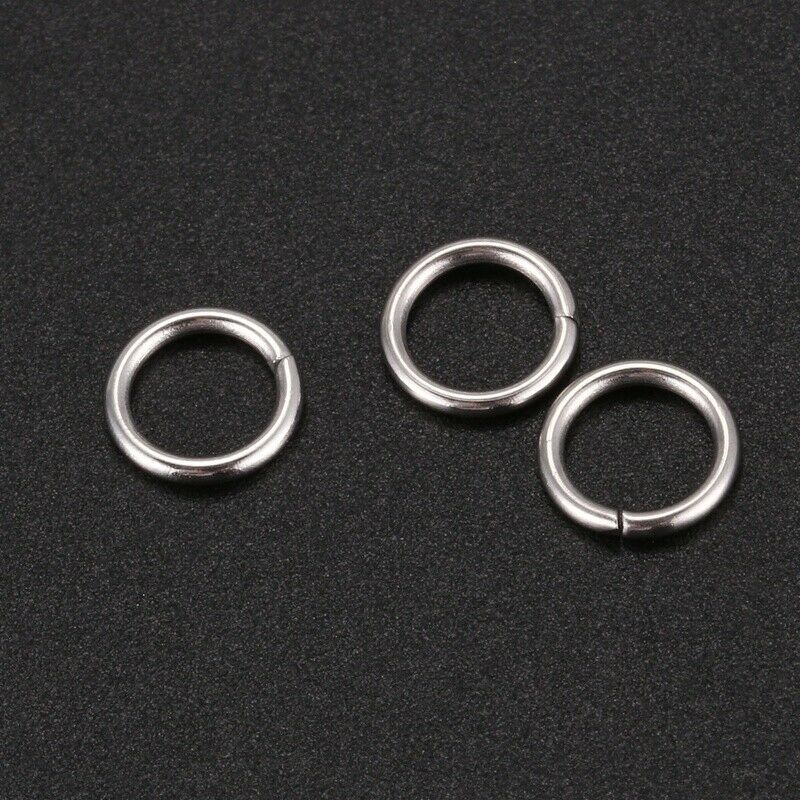 2X(500 Stainless Steel Open Jump Rings 7mm Dia. Findings O9Z5)
