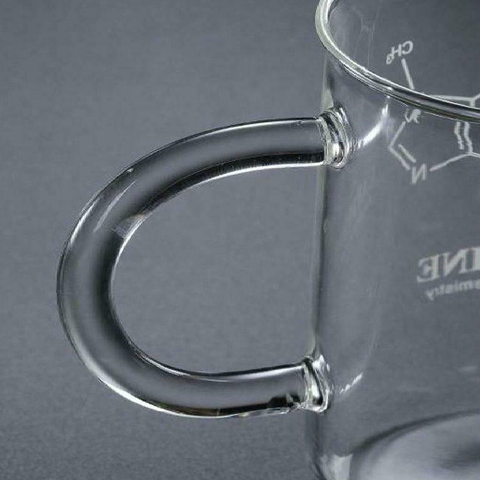 Caffeine Beaker Mug Graduated Beaker Mug with Handle Borosilicate Glass Cup