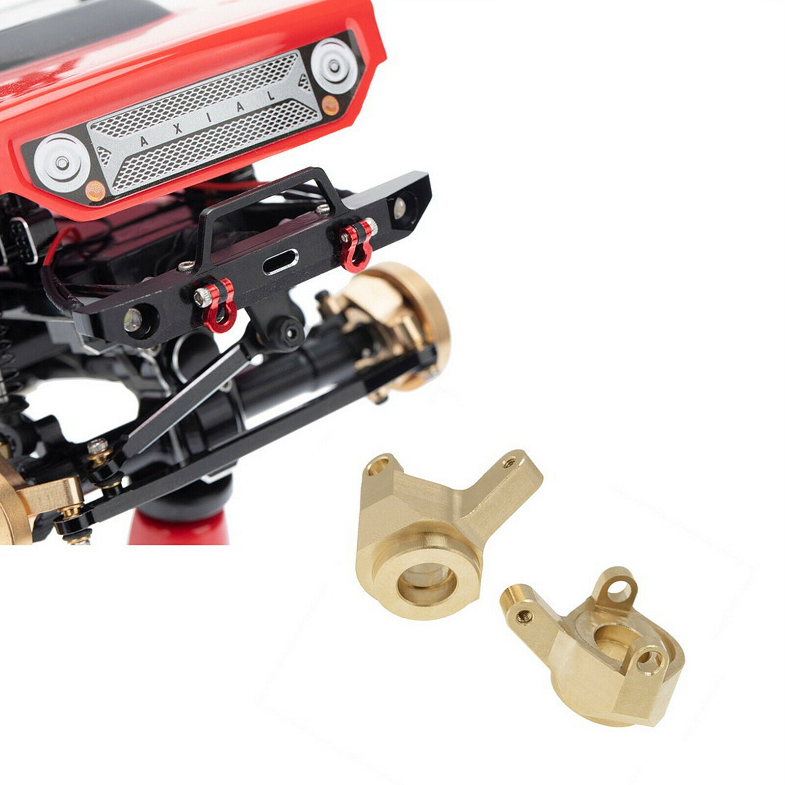2pcs Steering Knuckle Upgrade Part for Axial SCX24 AXI00001 SCX24 AXI90081