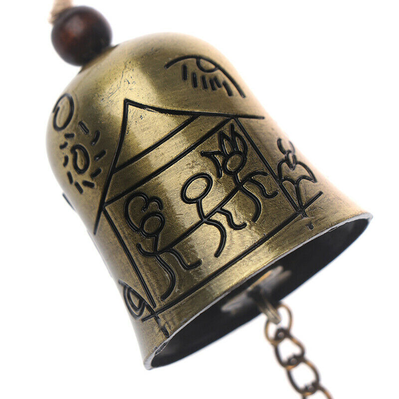 1PC Mural Statue Pattern Bell Blessing Feng Shui Wind Chime for Good Lu.l8