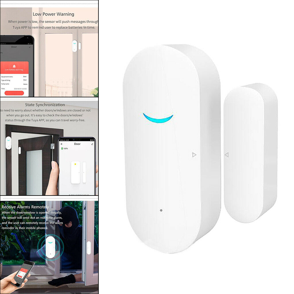 Door Sensor Detector Alarm Security Door Open Reminder Battery Powered