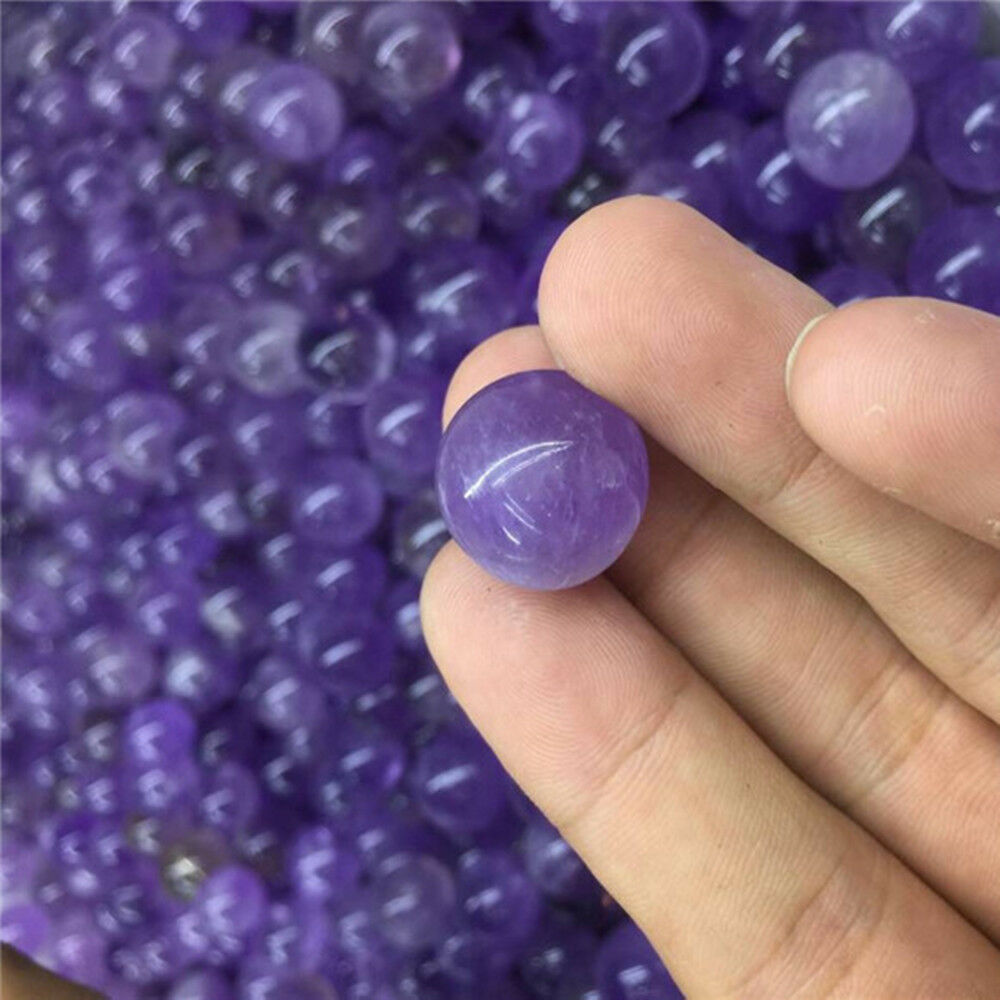 100% Natural Amethyst Quartz Sphere Big Pretty Crystal Ball Healing Purple Stone