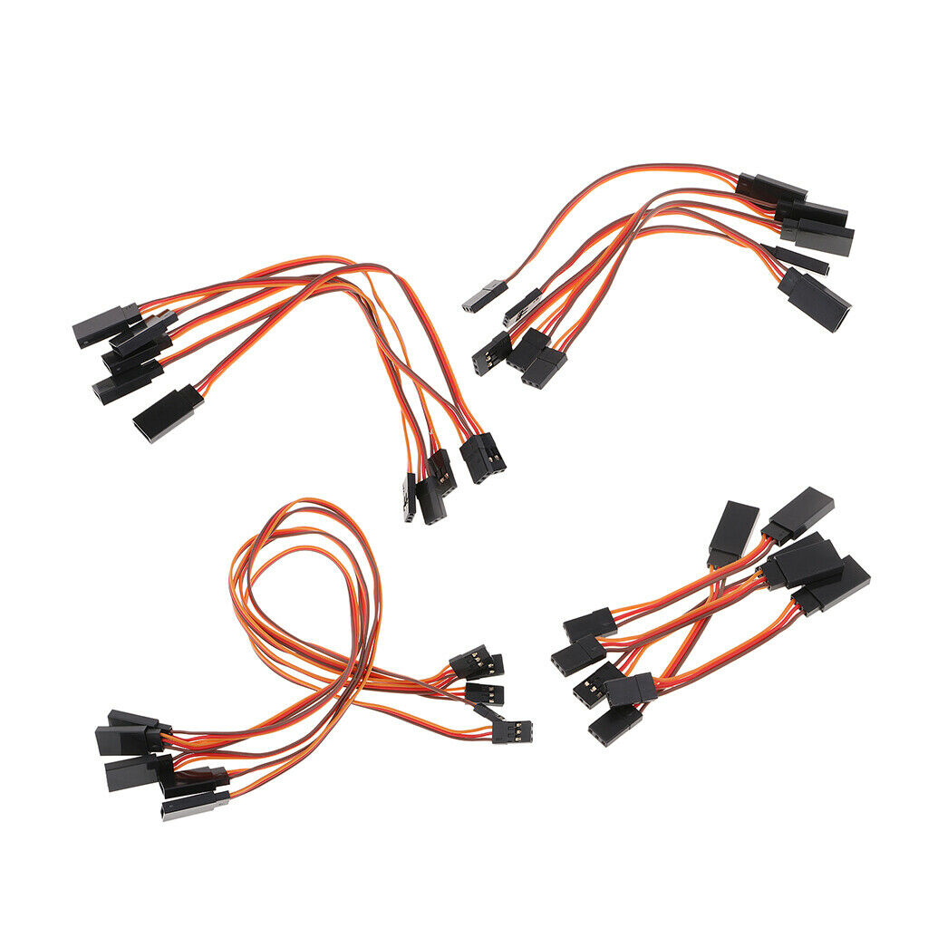 10 Piece 3 Pin Servo Extension Cable for Futaba JR Connector Accessory