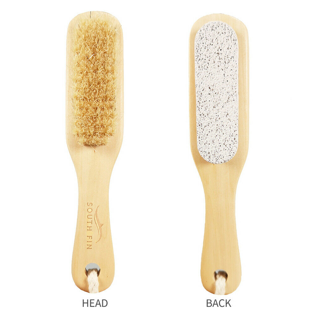 Dual Sides Foot File Exfoliator Pumice Stone Remover Brush w/ Hanging Strap