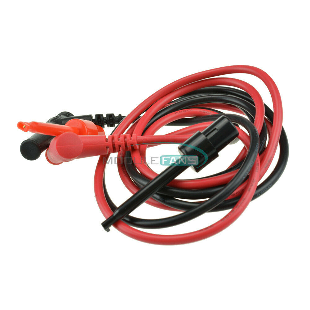 1Pair Test Hook Clip Probe Banana Plug For Multimeter Test Equipment Black/Red