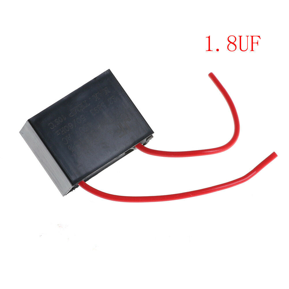CBB61 Appliance Motor Capacitor 450VAC 50/60Hz 1.8uF Capacitor 2 Lead DDAU