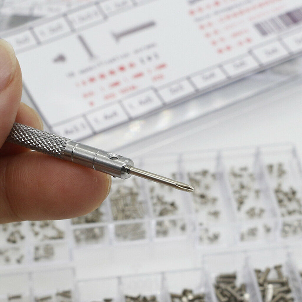500pcs 18types Screw Nuts Watch Repair Kit DIY Crafts Making 1.2-2.0mm