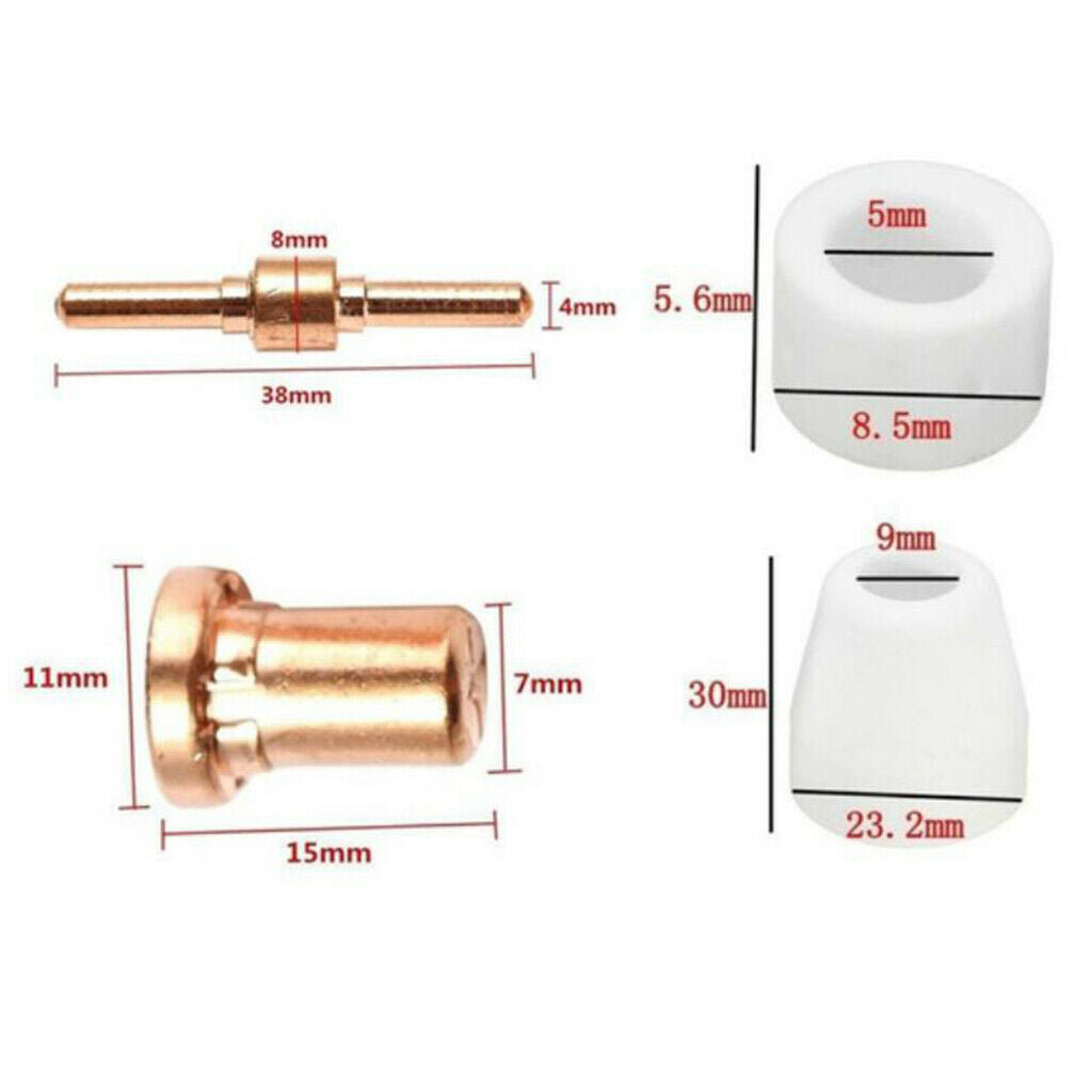 2X 100 x Air Plasma Cutter Consumables For PT-31 LG-40 Torch CUT-40 Nozzles