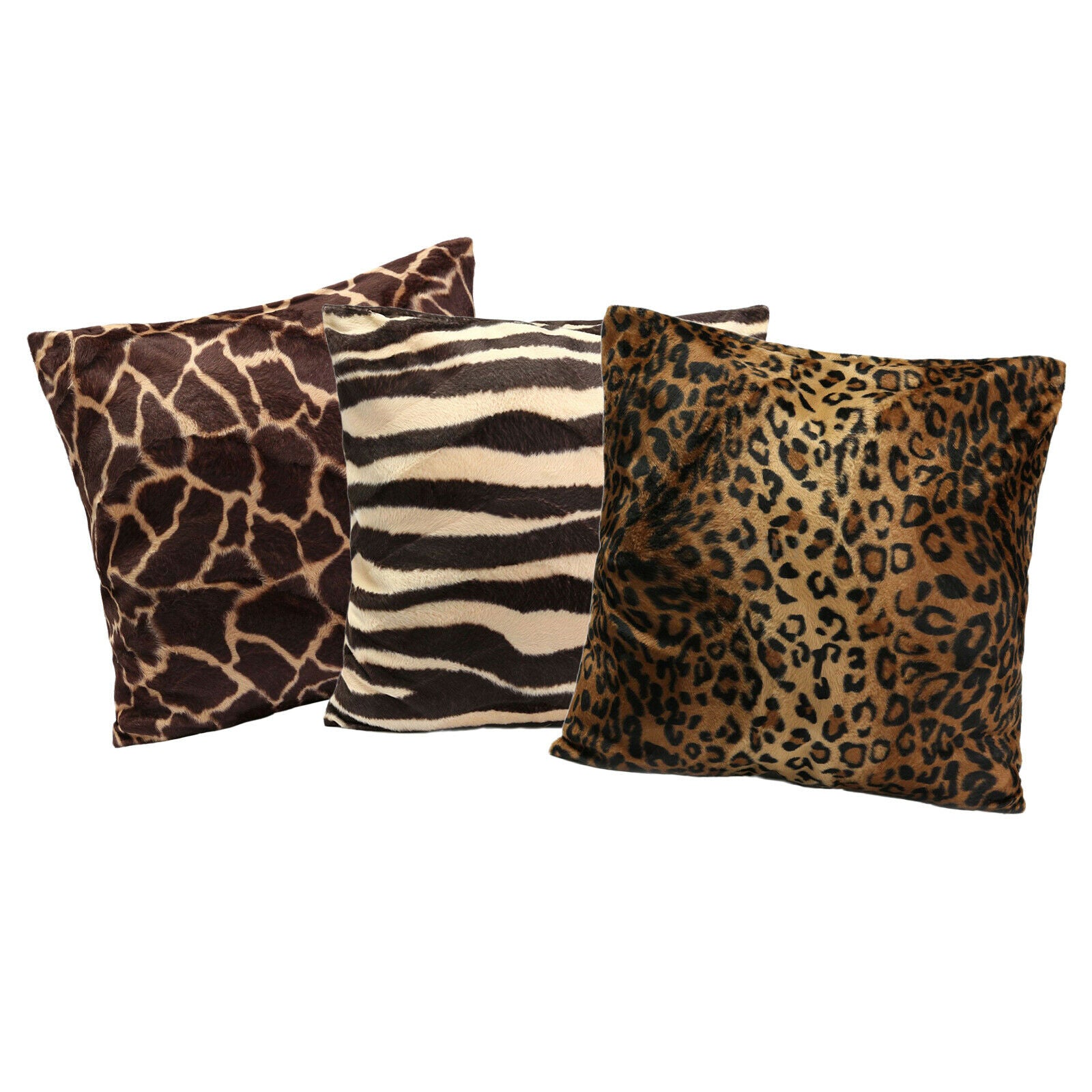 3 Pieces Leopard Printing Pillowcase Cushion Container 18" Home Bed Decors