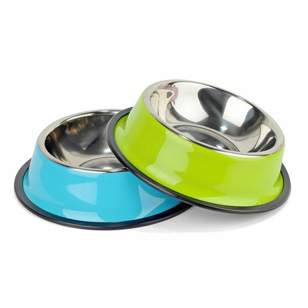 Steel Travel Feeding Home Outdoor Dog Cat Puppy Feeder Pet Bowl Water Food Dish