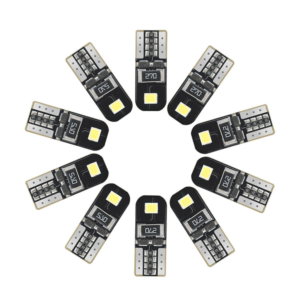 10x 6000K Canbus 2825 T10 168 194 W5W Dome License Side White LED Light Bulbs