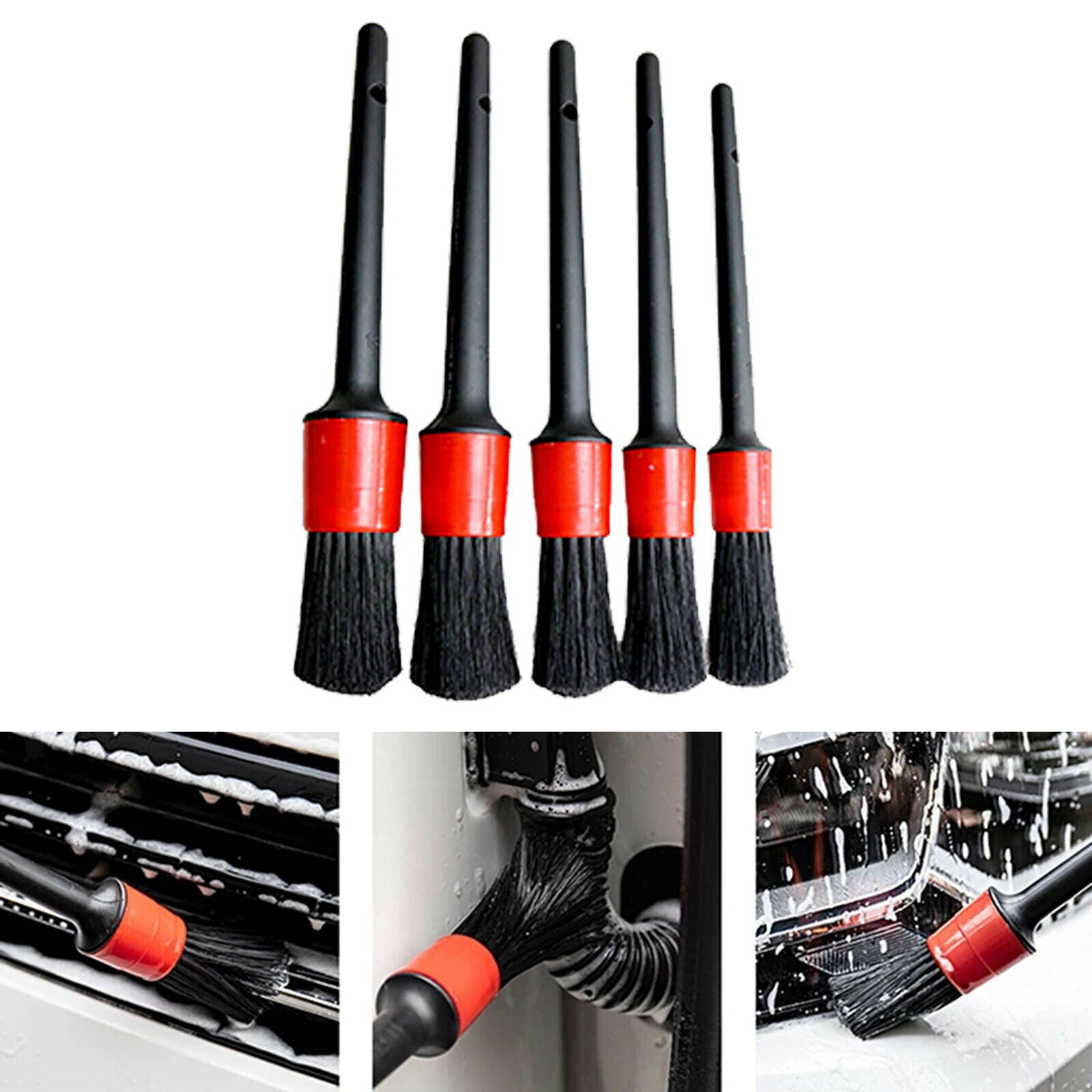 New Car Automotive Detail Brushes Interior Detailing Brush Set  5Pcs Set
