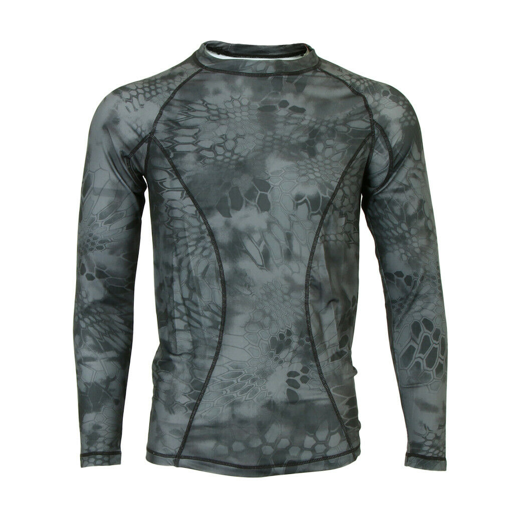Unisex Outdoor Hunting T-shirt Quick-Drying Breathable Nylon Camo Tees XL