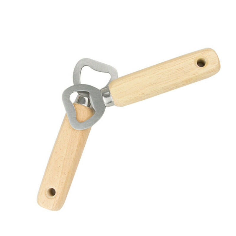 Rubber Wood Hand-held Bottle Opener Wine Beer Glass Bottle Cap Bottle Ope JY Kt