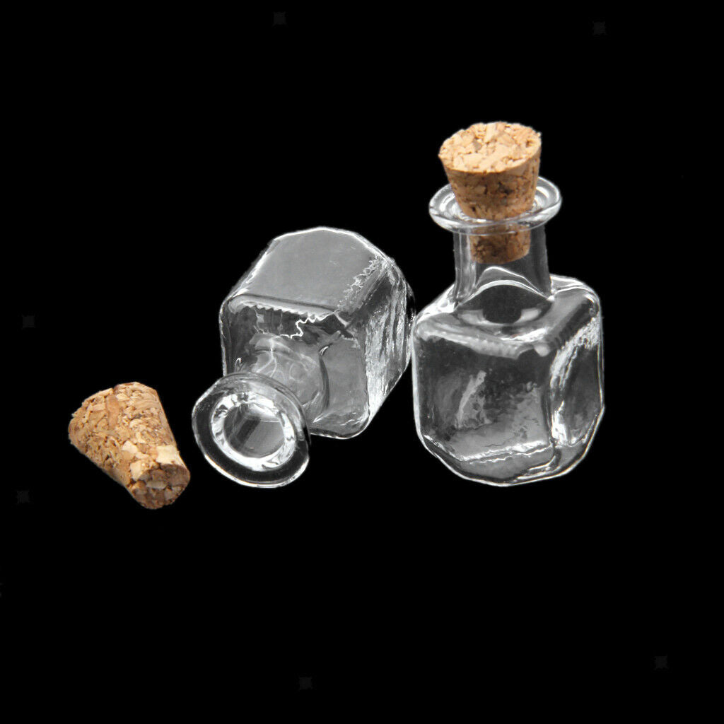10Pieces Bottle Pendants + 50Pieces Screw Eye Pin + 50 Pieces Split Key Ring