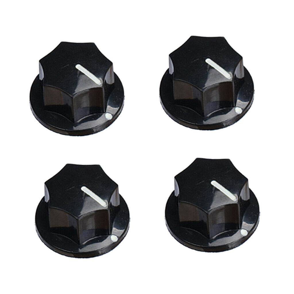4Pcs Black Plastic Guitar Effect Pedal   Button Cover Protective Protector