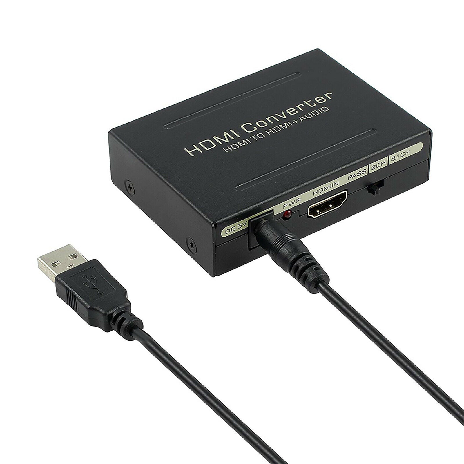 1080P HDMI to HDMI + Optical SPDIF + RCA L/R Audio Extractor Converter