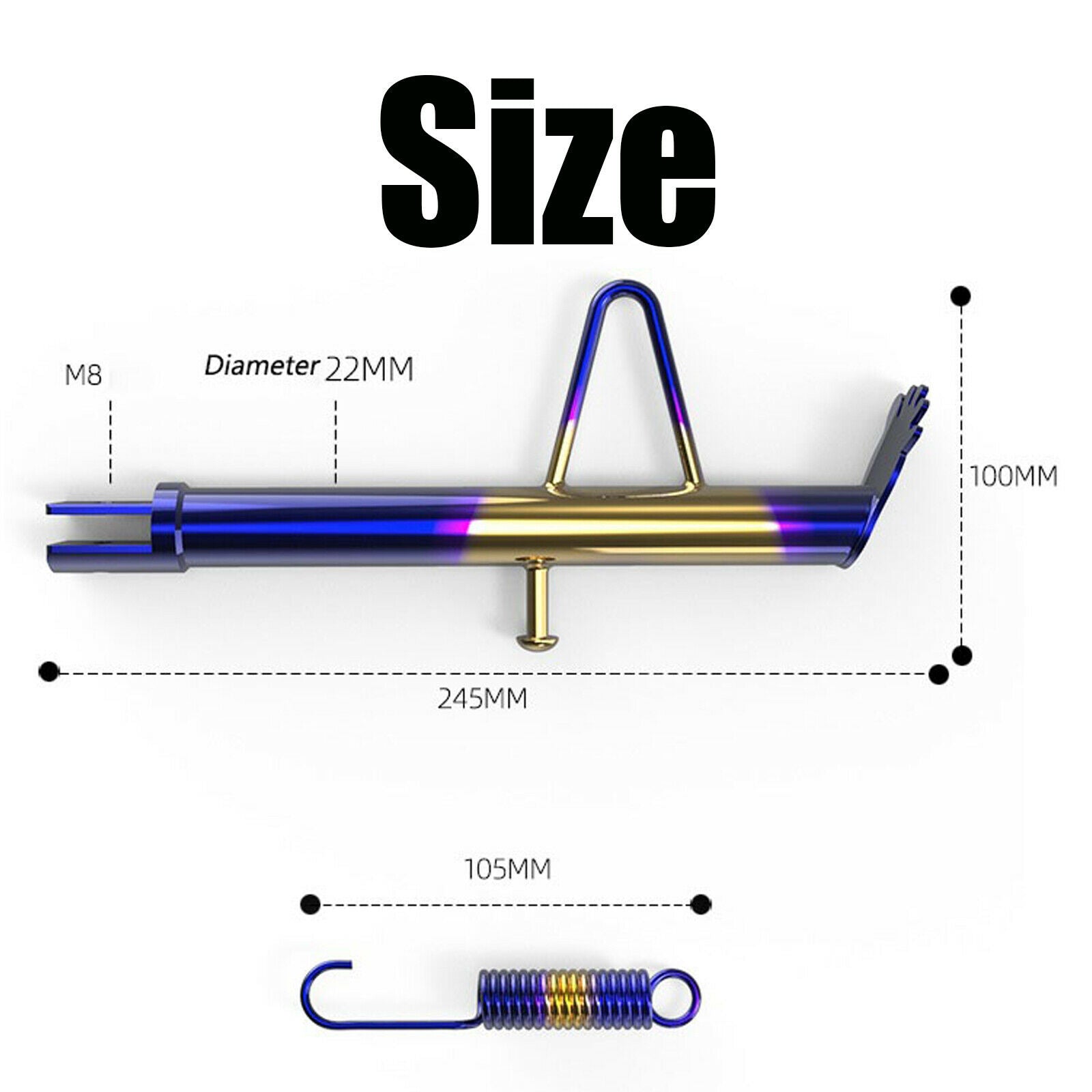 Motorbike Motorcycle Accessories E-Bike Titanium Side Kickstand Parking Rack