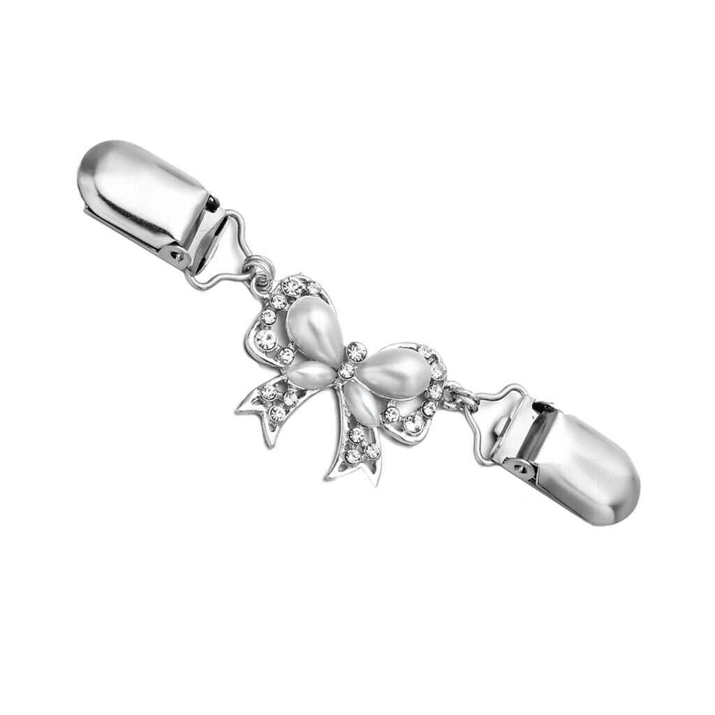 1 Pair Crystal Sweater Clips For Women Cardigans Shawl Dress Coat