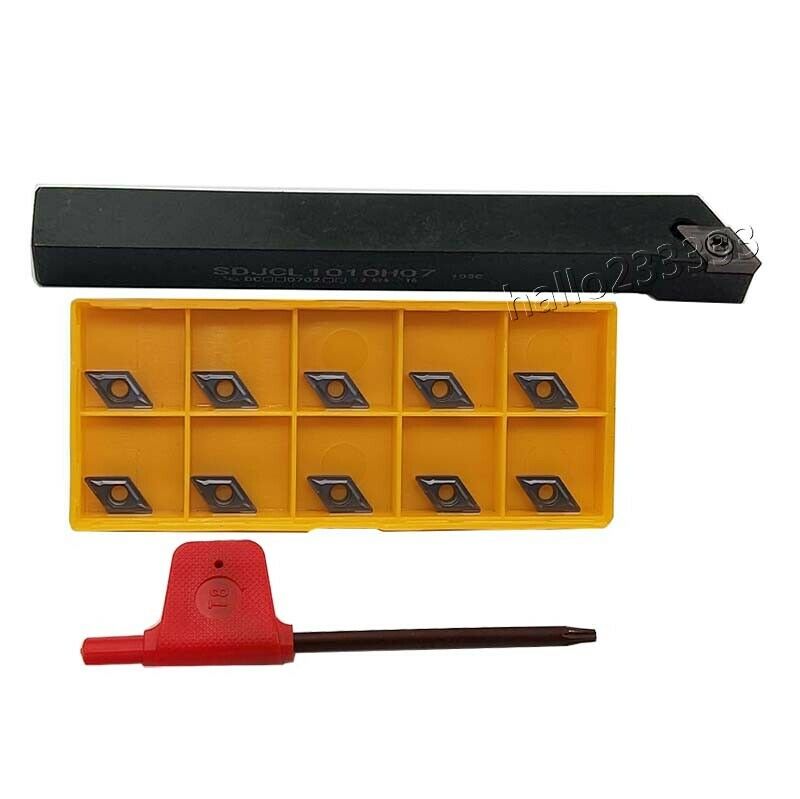 93° SDJCL1010H07 Lathe Boring Bar Turning Tool Holder+ DCMT070204 Turning insert