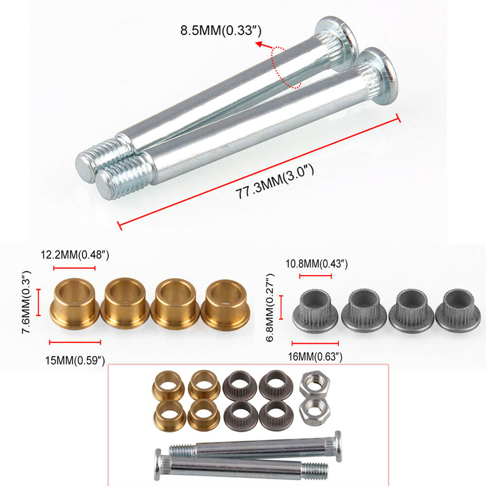 Front Door Hinge Pin Bushing Repair Fit for Ford Mustang Truck SUV 2 pin 1 Door