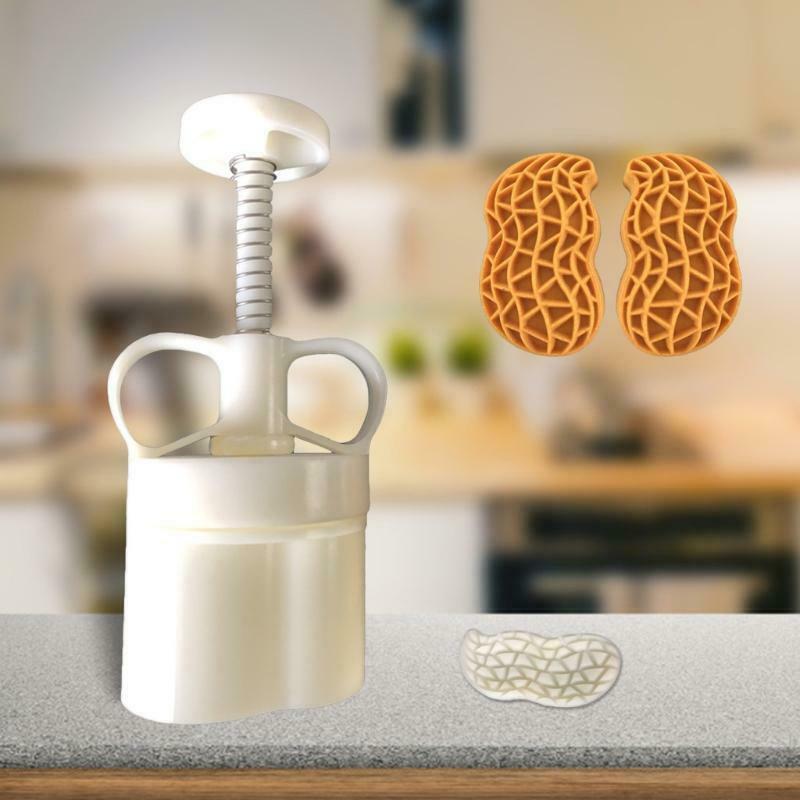 Mooncake Mold 50g Peanut Stamp Cake Cookie Mold Cutter Hand Pressure Baking Tool