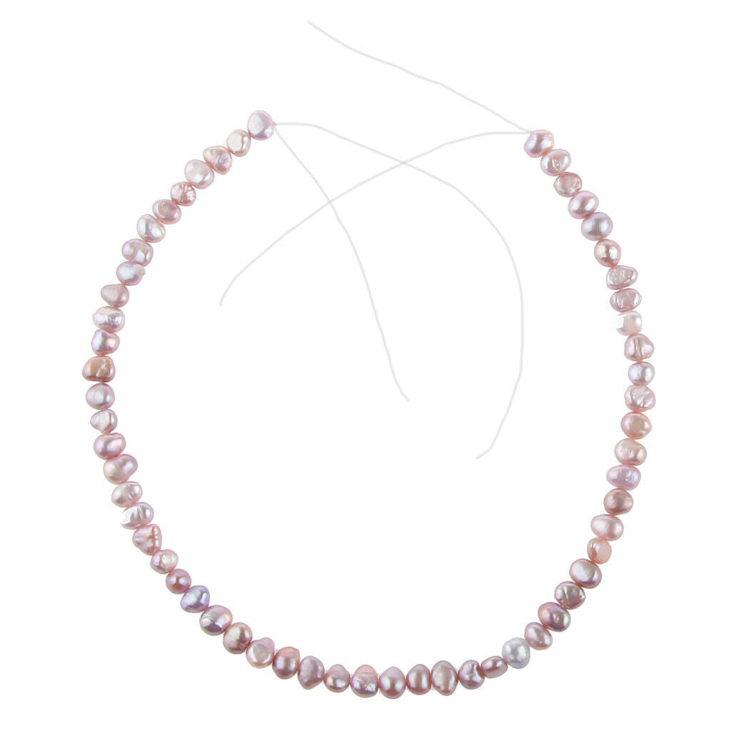 5-6mm Baroque Freshwater Pearls Beads Necklace Bracelets Light Purple 40pcs