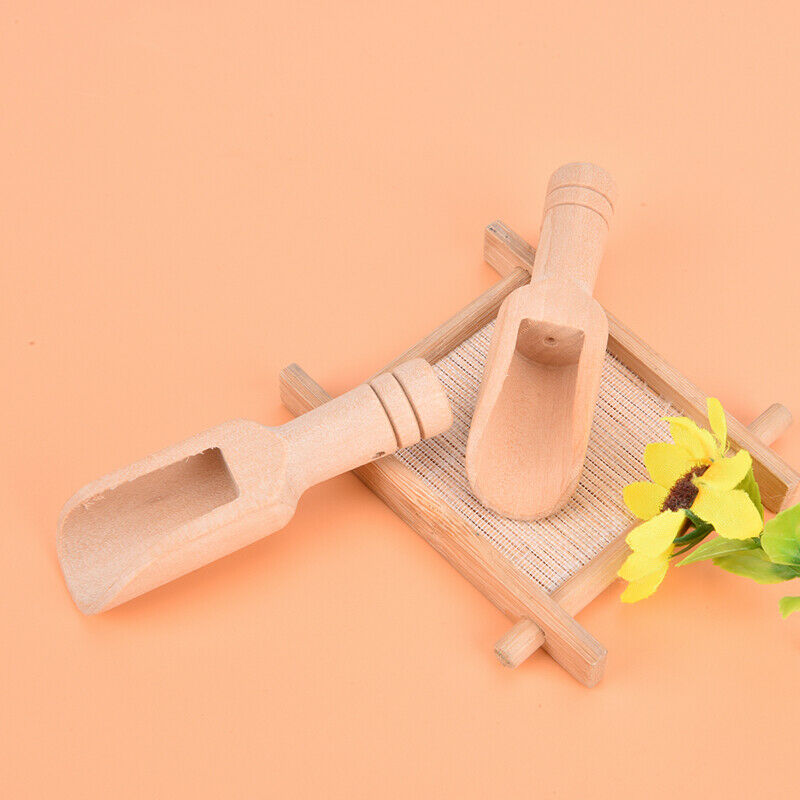 Wood Herb Spoon Bath Shower Rice Spice Salts Mini Kitchen Wooden Scoops SpooFCA