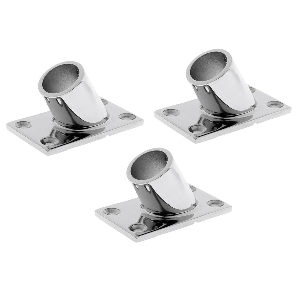 3pcs Pcs Stainless Steel Handrail Square Stanchion
