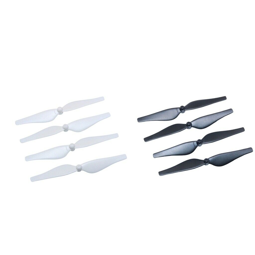 4 Pairs Durable Propeller Props for DJI TELLO Drone Spare Parts, White+Black