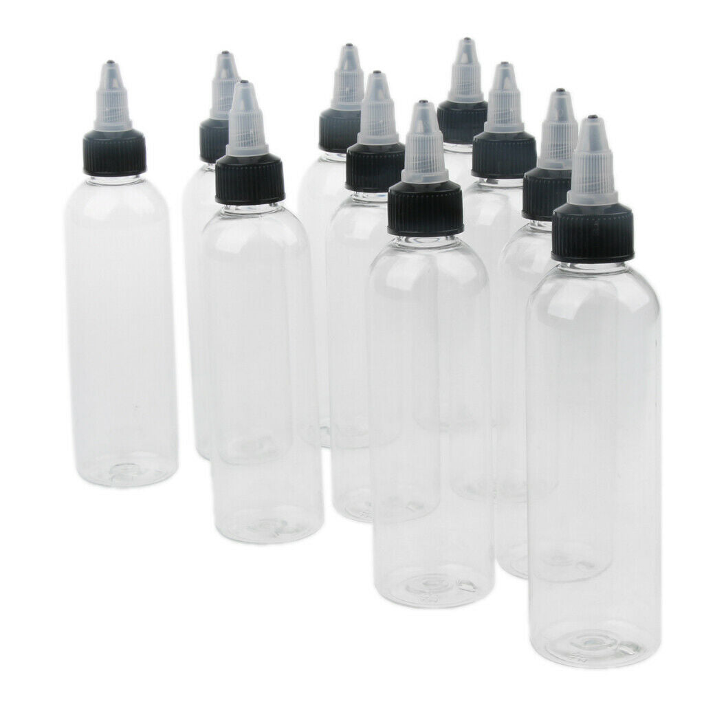 10 Packs Plastic Squeeze Bottles with    Bottle Sauces Dressings Arts