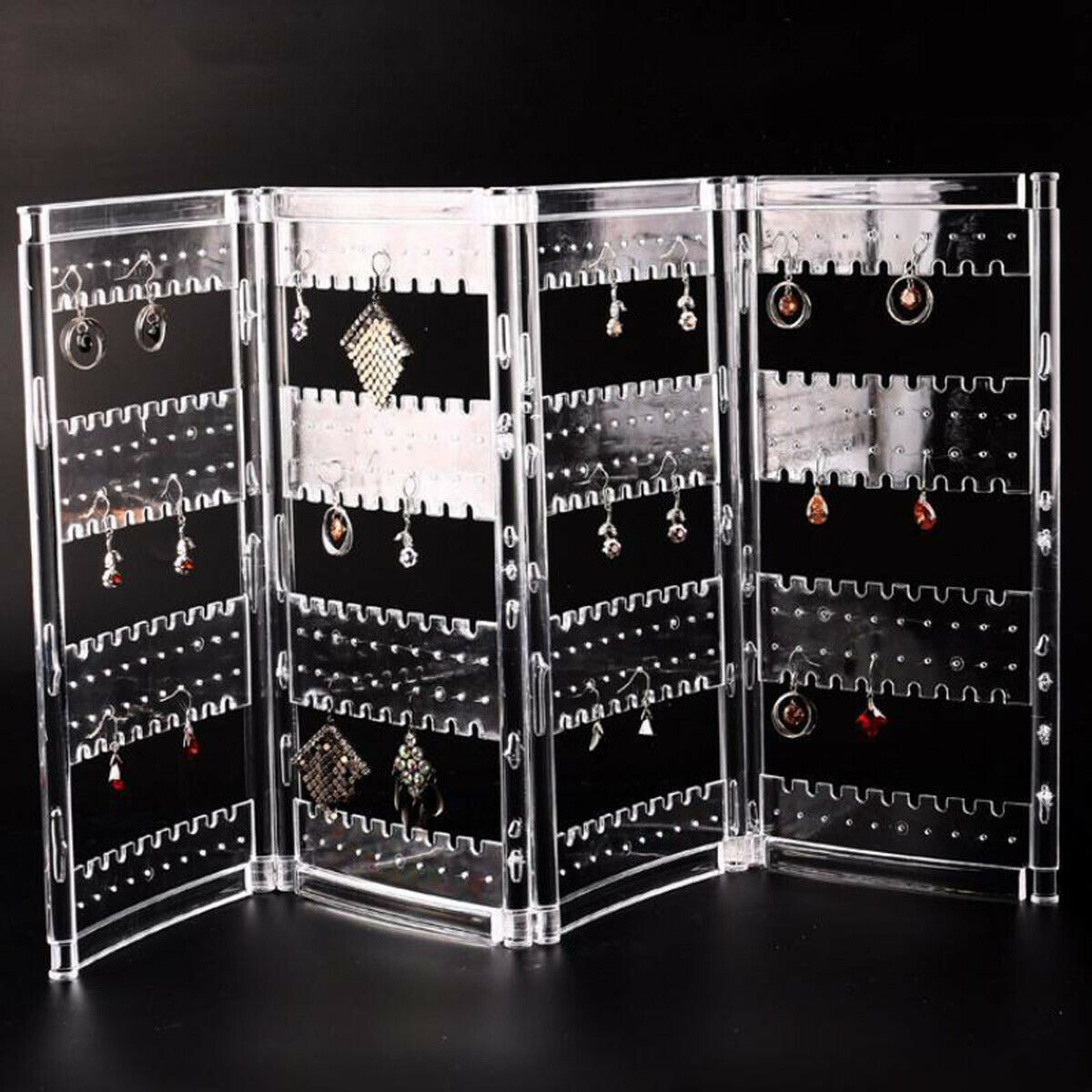 Earrings Ear Studs Necklace Jewelry Display Rack Stand Organizer Holder Box Case