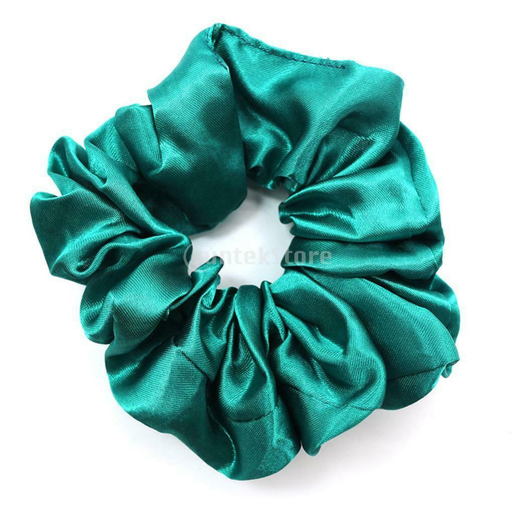 40x   Silky Hair Scrunchies Elastic Hair Ties Rope Band Bobble Scrunchy