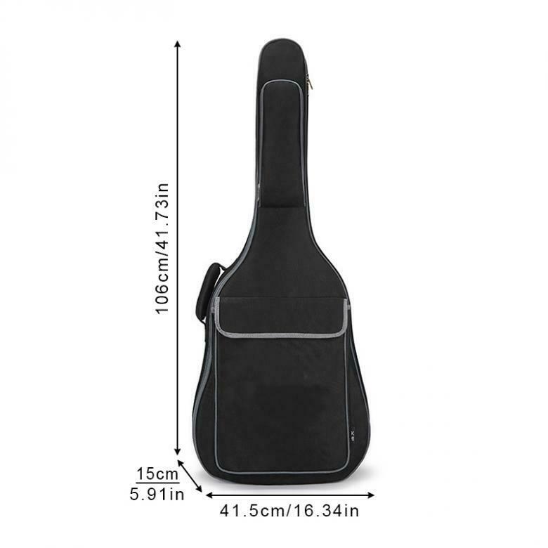 41 Inch Oxford Fabric Guitar Case Gig Bag Double Straps Padded 10mm Cotton Soft