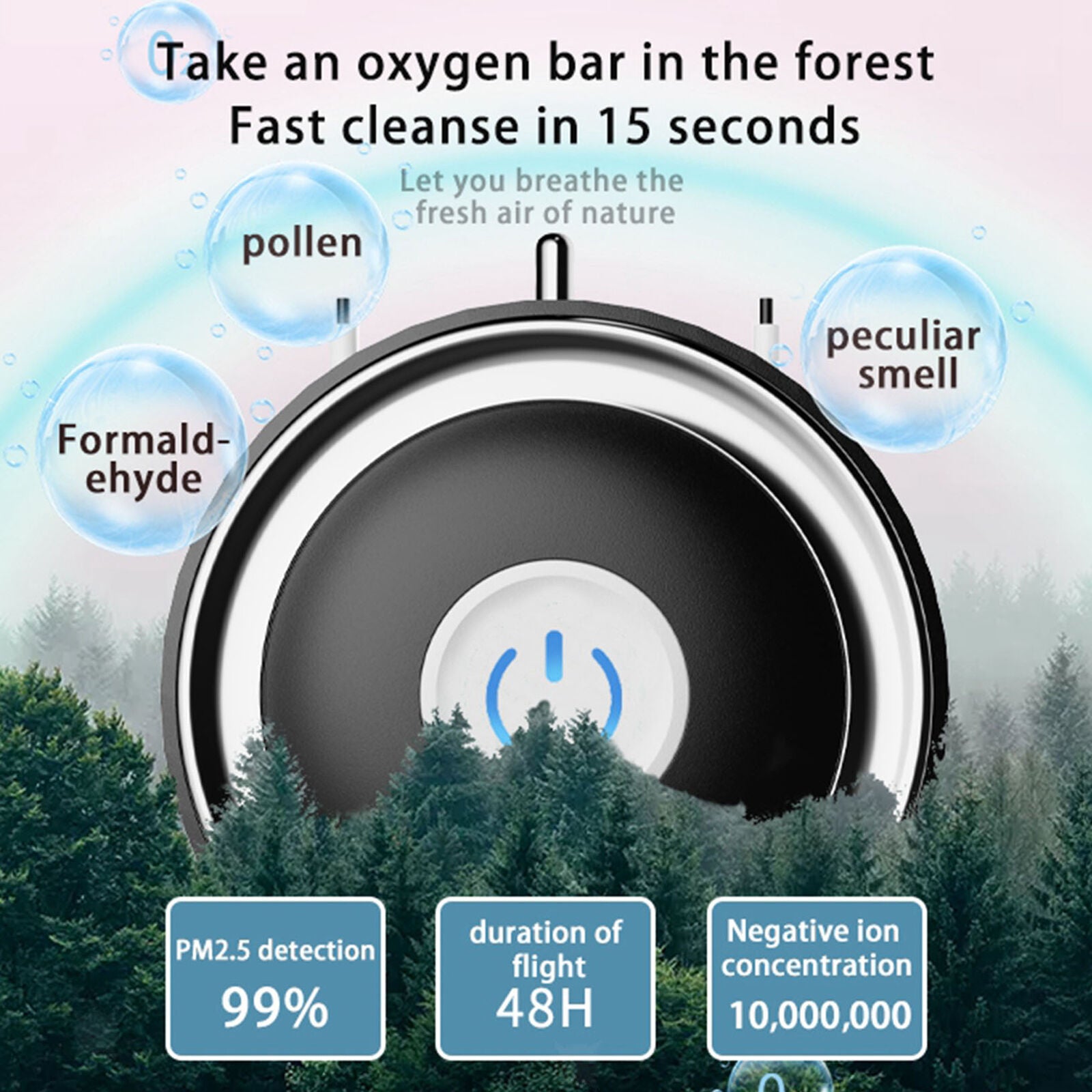 Portable Air Purifier Personal Around The Neck Remove Smoke Smell Necklace