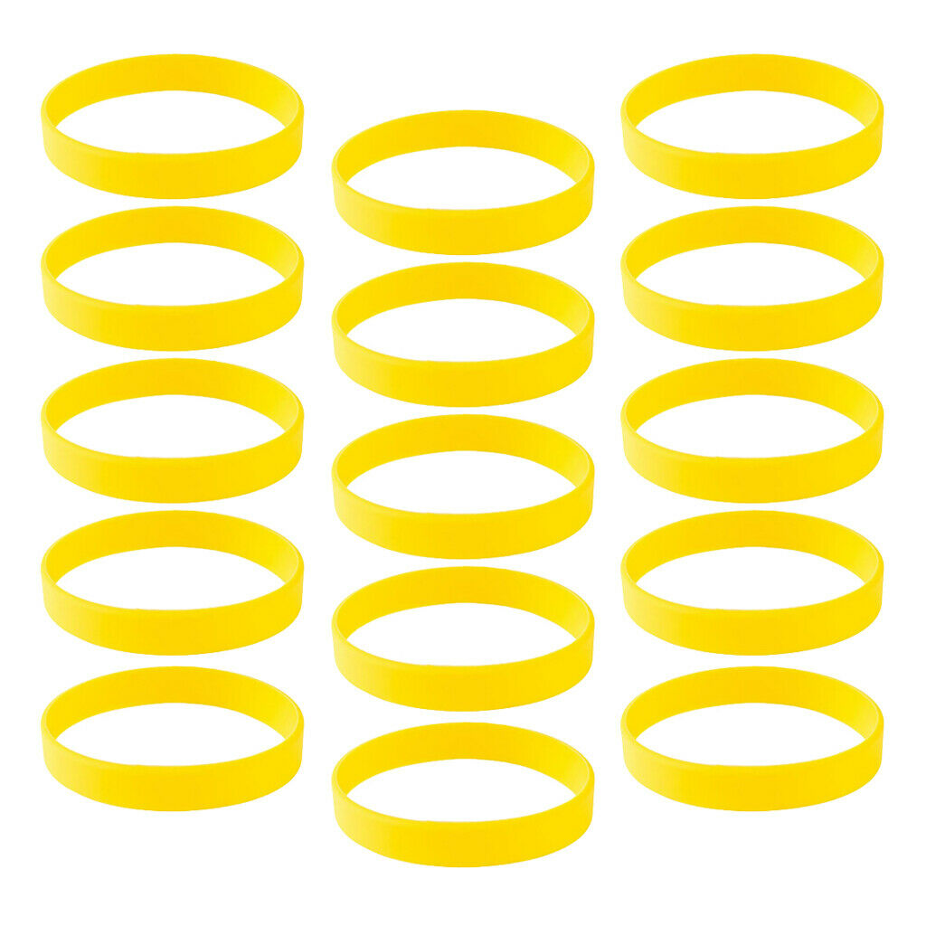 60x Silicone Wristbands Blank Sports Bracelet Elastic Bangle 4 Colors Gift