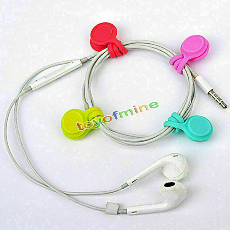 9Pcs Multifunction Magnet Earphone Cord Winder Cable Holder Organizer Clip Hubs